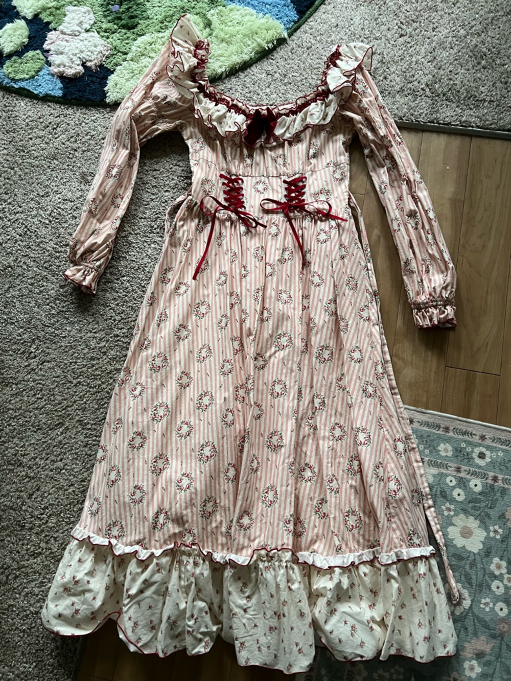 Lacemade Floral Lace-Up Dress